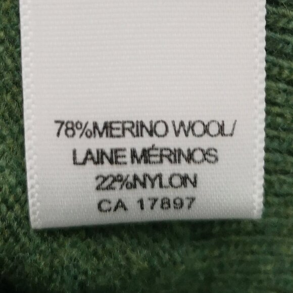 Banana Republic Men's Size XL Merino Wool Blend Green Loose Fit Sweater - Picture 4 of 8